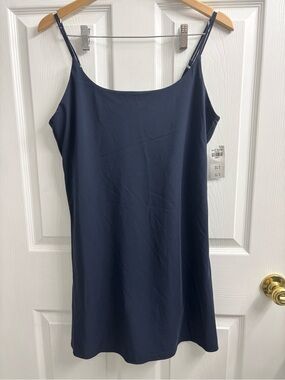 Abercrombie & Fitch Active Dress Navy Blue Large Tall Athleisure Built in Shorts